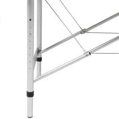 vidaXL Camilla de masaje plegable 2 zonas estructura de aluminio crema Blanco crema New