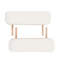 vidaXL Camilla de masaje y taburete plegable 3 zonas 10 cm Blanco Discount
