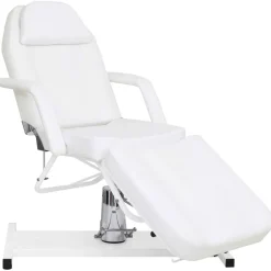 vidaXL Salud Y Belleza-Camilla de masaje blanca 180x62x(87-112) cm