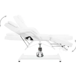 vidaXL Salud Y Belleza-Camilla de masaje blanca 180x62x(87-112) cm