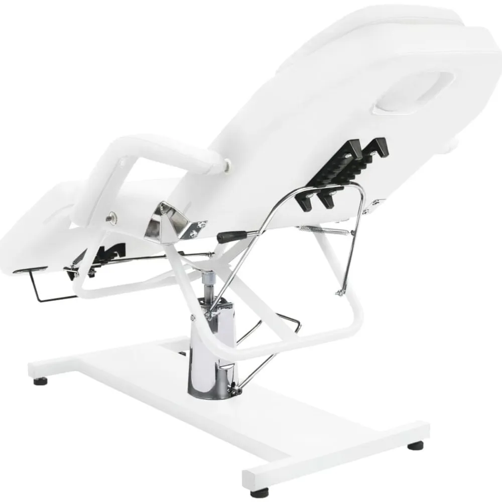 vidaXL Salud Y Belleza-Camilla de masaje blanca 180x62x(87-112) cm