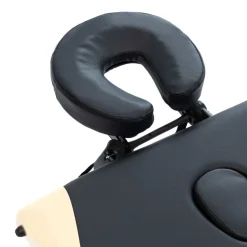 vidaXL Camilla de masaje plegable 3 zonas aluminio Negro y beige Online