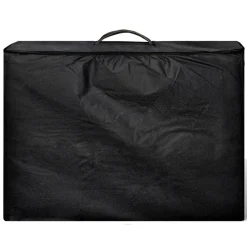 vidaXL Camilla de masaje plegable 4 zonas estructura de aluminio negra Negro Discount