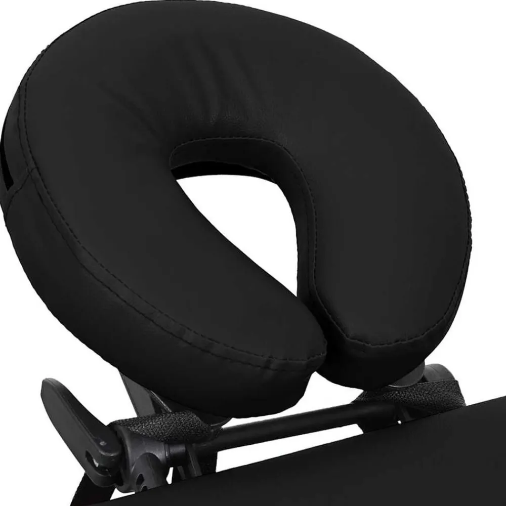 vidaXL Camilla de masaje plegable 4 zonas estructura de aluminio negra Negro Discount