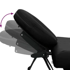 vidaXL Camilla de masaje plegable 4 zonas estructura de aluminio negra Negro Discount