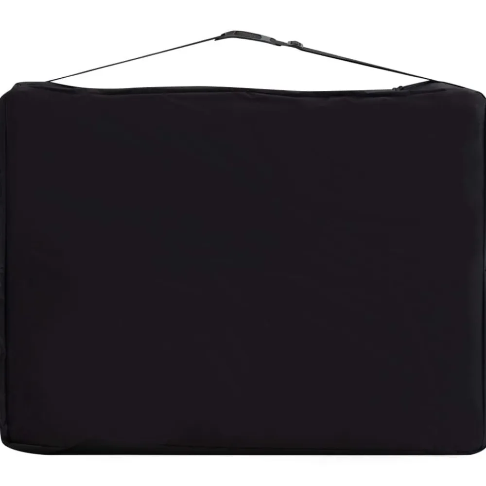 vidaXL Camilla de masaje plegable 3 zonas aluminio Negro y blanco Clearance