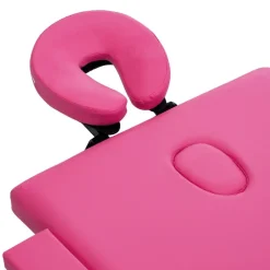 vidaXL Camilla de masaje plegable 2 zonas madera Rosa