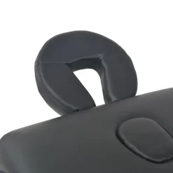 vidaXL Camilla de masaje y taburete plegable 3 zonas 10 cm Negro Hot