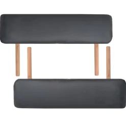 vidaXL Camilla de masaje y taburete plegable 3 zonas 10 cm Negro Hot