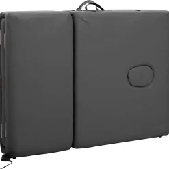 vidaXL Camilla masaje 4 zonas estructura aluminio 186x68 cm Antracita Hot