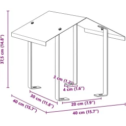 vidaXL Campana de Chimenea Plateado 40 x 40 x 37,5 cm Acero inoxidable Best