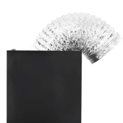 vidaXL Campana extractora de pared acero inox negra 756 m³/h 60 cm Negro