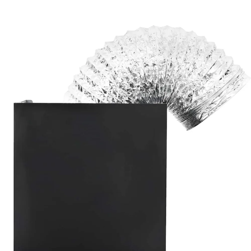 vidaXL Campana extractora de pared acero inox negra 756 m³/h 60 cm Negro