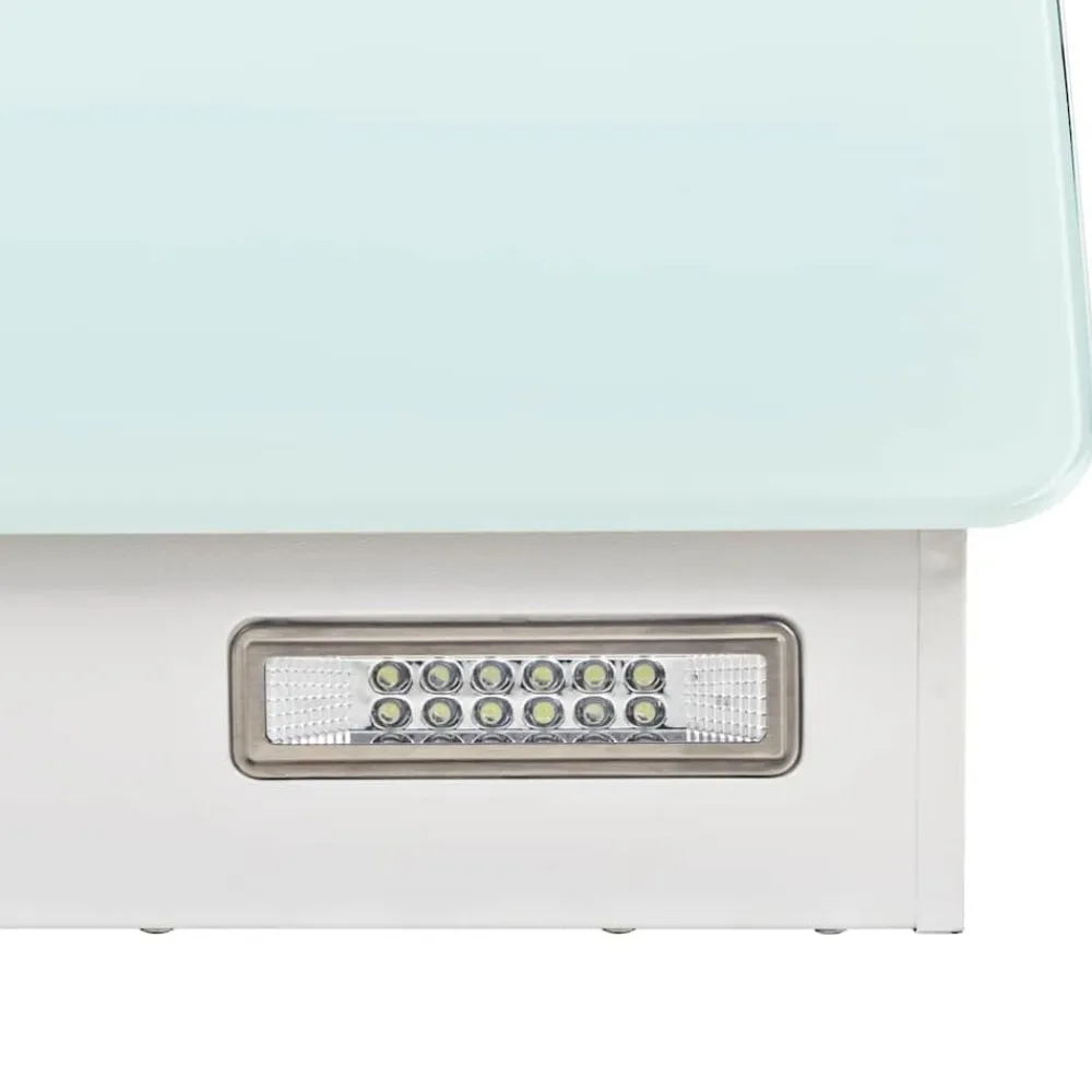 vidaXL Cocina Y Comedor-Campana extractora de pared acero inox blanca 756 m³/h 60 cm