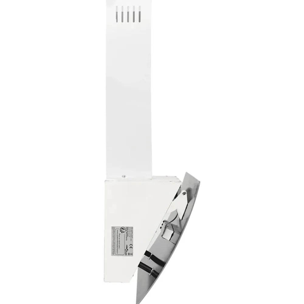 vidaXL Campana extractora de pared acero vidrio templado 60 cm Blanco
