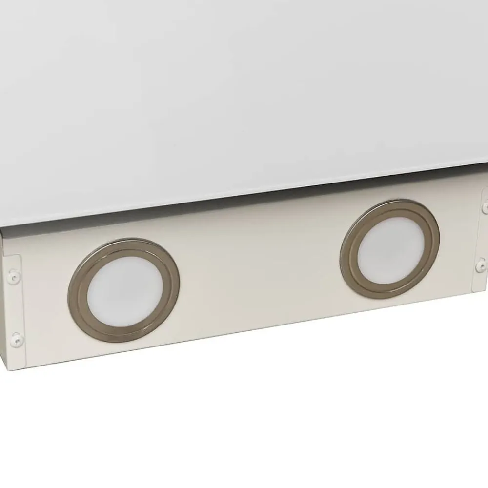vidaXL Campana extractora de pared acero vidrio templado 60 cm Blanco