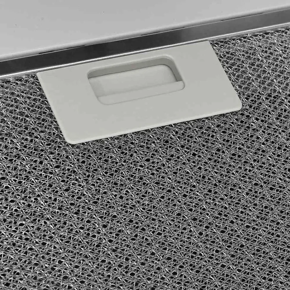 vidaXL Campana extractora de pared acero vidrio templado 60 cm Blanco