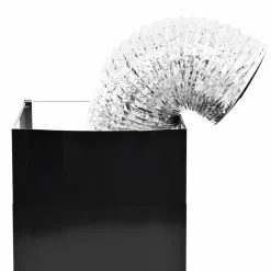 vidaXL Campana extractora pared 60 cm acero inoxidable 756 m³/h negro