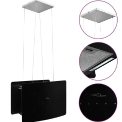 vidaXL Campana extractora colgante táctil LCD vidrio templado Sale