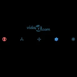 vidaXL Campana extractora de isla sensor táctil LCD vidrio templado Outlet