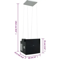 vidaXL Campana extractora de isla sensor táctil LCD vidrio templado Outlet