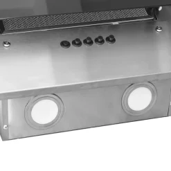 vidaXL Cocina Y Comedor-Campana extractora acero inox y vidrio templado 60 cm