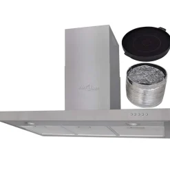 vidaXL Campana extractora plana acero inoxidable 900 mm Outlet