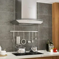 vidaXL Campana extractora de pared 60 cm acero inoxidable 756 m³/h LED Clearance