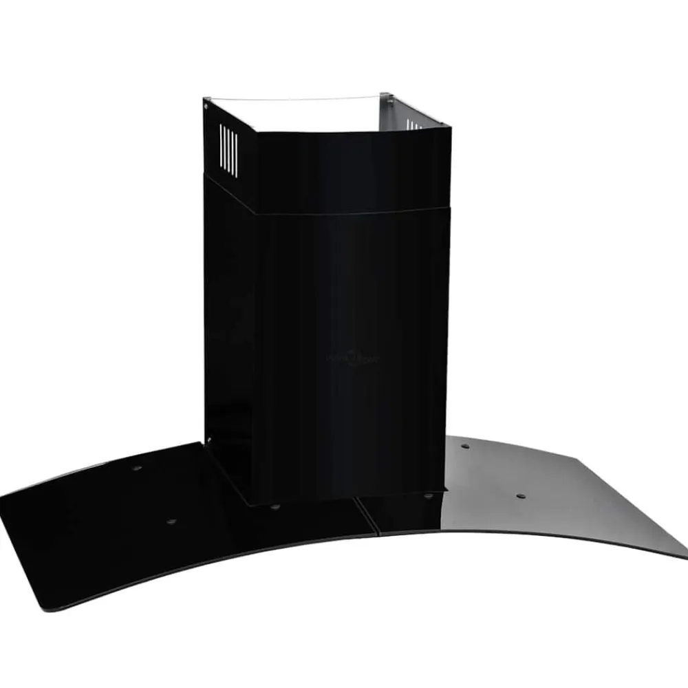 vidaXL Cocina Y Comedor-Campana extractora pared 90 cm acero inoxidable 756 m³/h negro