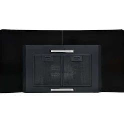 vidaXL Cocina Y Comedor-Campana extractora pared 90 cm acero inoxidable 756 m³/h negro