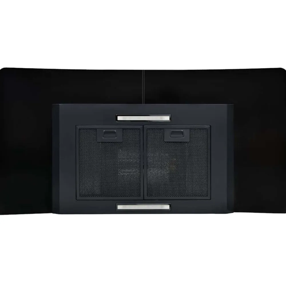 vidaXL Cocina Y Comedor-Campana extractora pared 90 cm acero inoxidable 756 m³/h negro