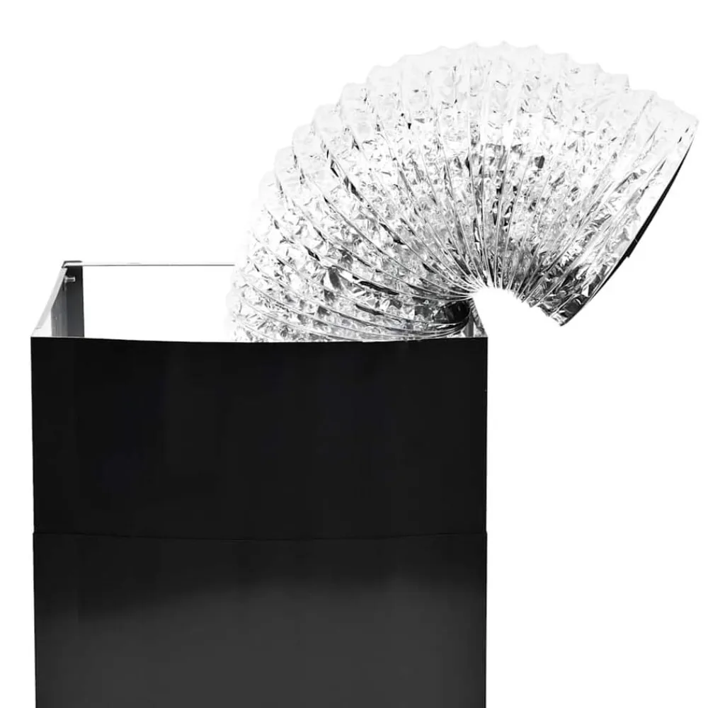 vidaXL Cocina Y Comedor-Campana extractora pared 90 cm acero inoxidable 756 m³/h negro
