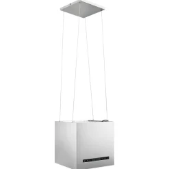 vidaXL Campana extractora colgante táctil LCD acero inoxidable 37 cm Plateado Hot