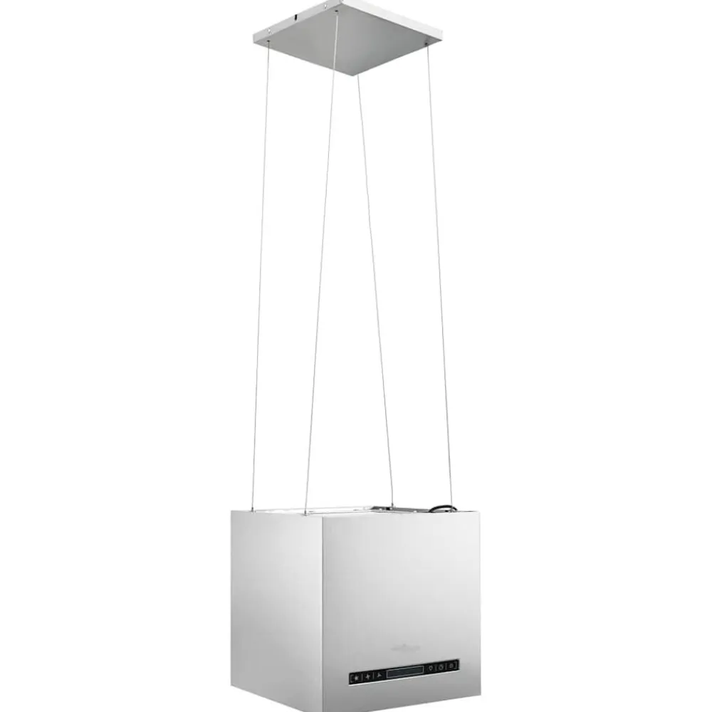 vidaXL Campana extractora colgante táctil LCD acero inoxidable 37 cm Plateado Hot