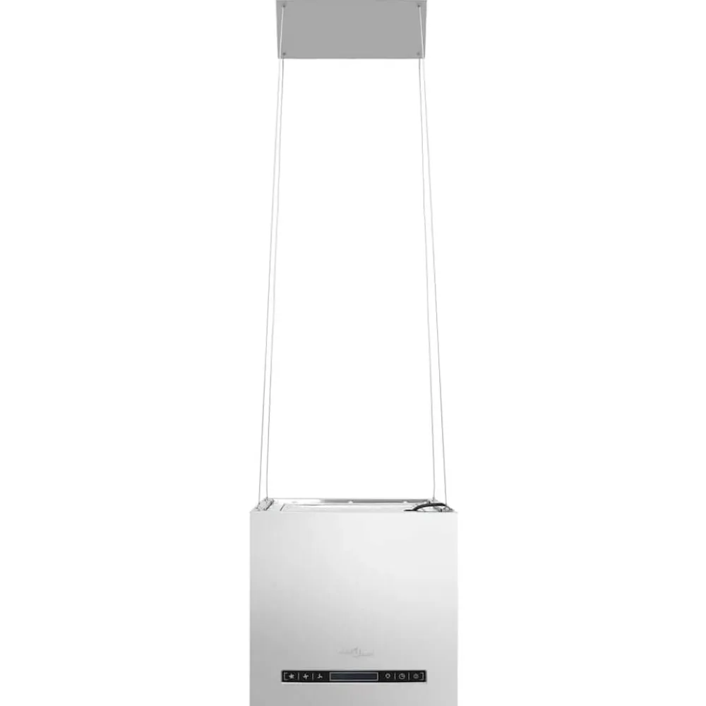 vidaXL Campana extractora colgante táctil LCD acero inoxidable 37 cm Plateado Hot