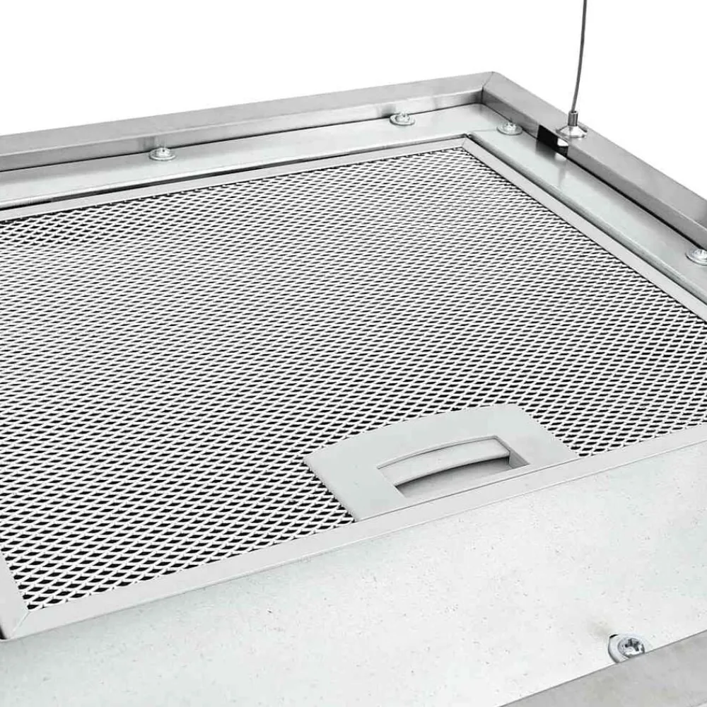 vidaXL Campana extractora colgante táctil LCD acero inoxidable 37 cm Plateado Hot