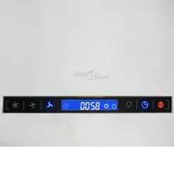 vidaXL Campana extractora colgante táctil LCD acero inoxidable 37 cm Plateado Hot