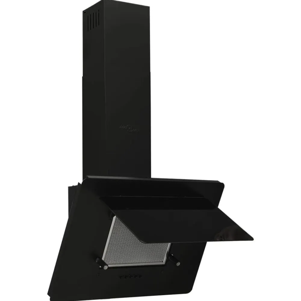 vidaXL Campana extractora acero inoxidable vidrio templado 60 cm Negro Outlet