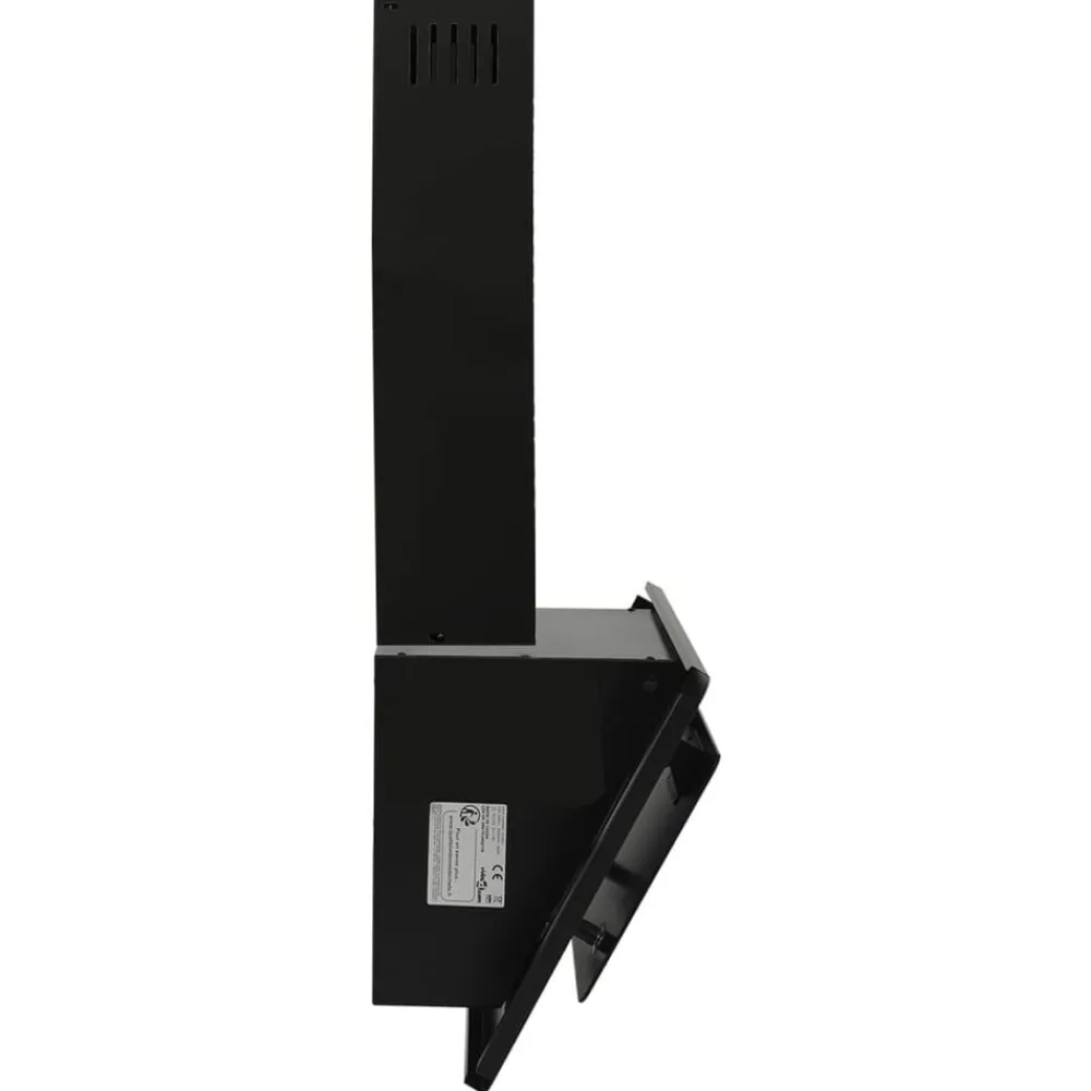 vidaXL Campana extractora acero inoxidable vidrio templado 60 cm Negro Outlet