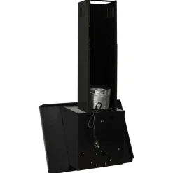 vidaXL Campana extractora acero inoxidable vidrio templado 60 cm Negro Outlet