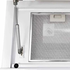 vidaXL Campana extractora cristal templado 600 mm Blanco Discount