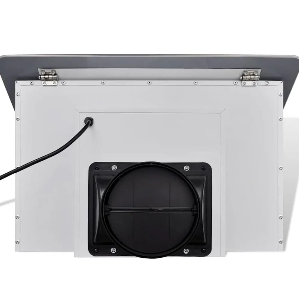 vidaXL Campana extractora cristal templado 600 mm Blanco Discount