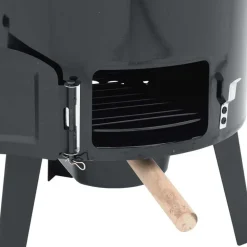 vidaXL Cañón para gulasch con chimenea y tapa acero esmaltado Hot