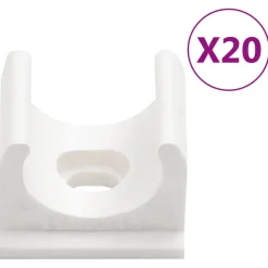 vidaXL Canaletas para cables con clips PVC Ø16 mm 10 m Hot