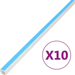 vidaXL Electrónica-Canaletas para cables autoadhesivas PVC 10x10 mm 10 m
