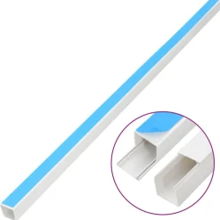 vidaXL Electrónica-Canaletas para cables autoadhesivas PVC 10x10 mm 10 m