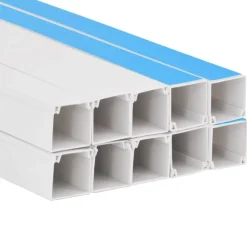 vidaXL Electrónica-Canaletas para cables autoadhesivas PVC 10x10 mm 10 m