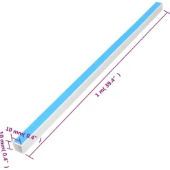vidaXL Electrónica-Canaletas para cables autoadhesivas PVC 10x10 mm 10 m