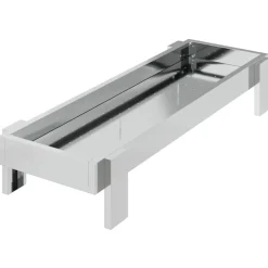 vidaXL Canalón de alimentación para pollos Plateado 80 x 28 x 13.5 cm Acero galvanizado Sale