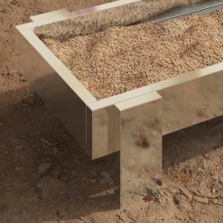 vidaXL Canalón de alimentación para pollos Plateado 80 x 28 x 13.5 cm Acero galvanizado Sale